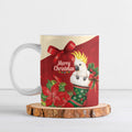 Sulphur-crested Cockatoo Christmas Australia Ceramic Mug Aussie Xmas Sock Coquette Bow