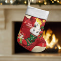 Sulphur-crested Cockatoo Christmas Australia Christmas Stocking Aussie Xmas Sock Coquette Bow