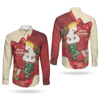 Sulphur-crested Cockatoo Christmas Australia Couples Matching Summer Maxi Dress and Long Sleeve Button Shirt Aussie Xmas Sock Coquette Bow
