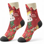 Sulphur-crested Cockatoo Christmas Australia Crew Socks Aussie Xmas Sock Coquette Bow