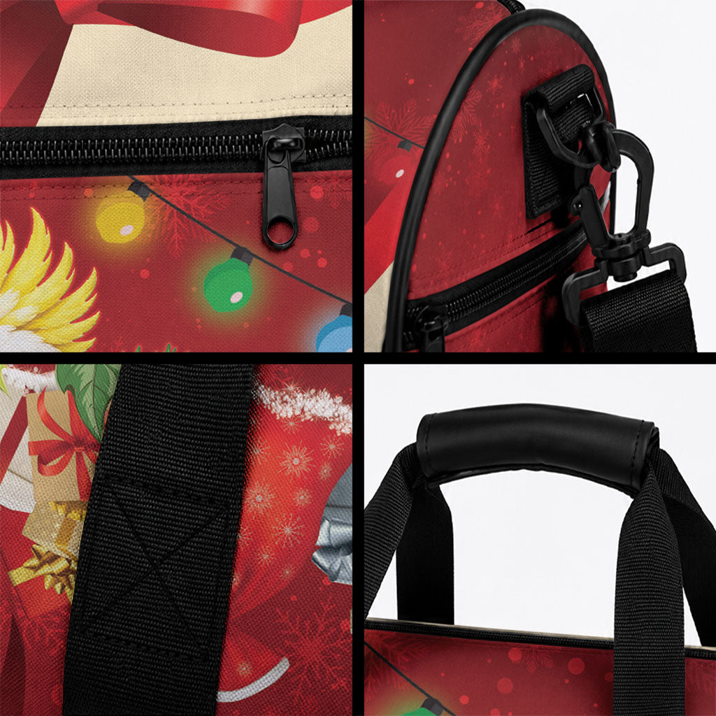 Sulphur-crested Cockatoo Christmas Australia Duffle Bag Aussie Xmas Sock Coquette Bow