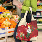 Sulphur-crested Cockatoo Christmas Australia Grocery Bag Aussie Xmas Sock Coquette Bow