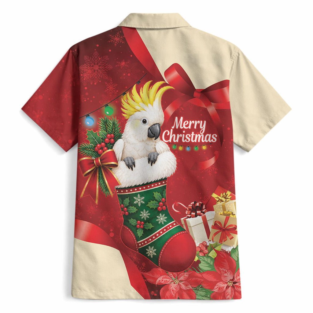 Sulphur-crested Cockatoo Christmas Australia Hawaiian Shirt Aussie Xmas Sock Coquette Bow