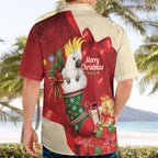 Sulphur-crested Cockatoo Christmas Australia Hawaiian Shirt Aussie Xmas Sock Coquette Bow