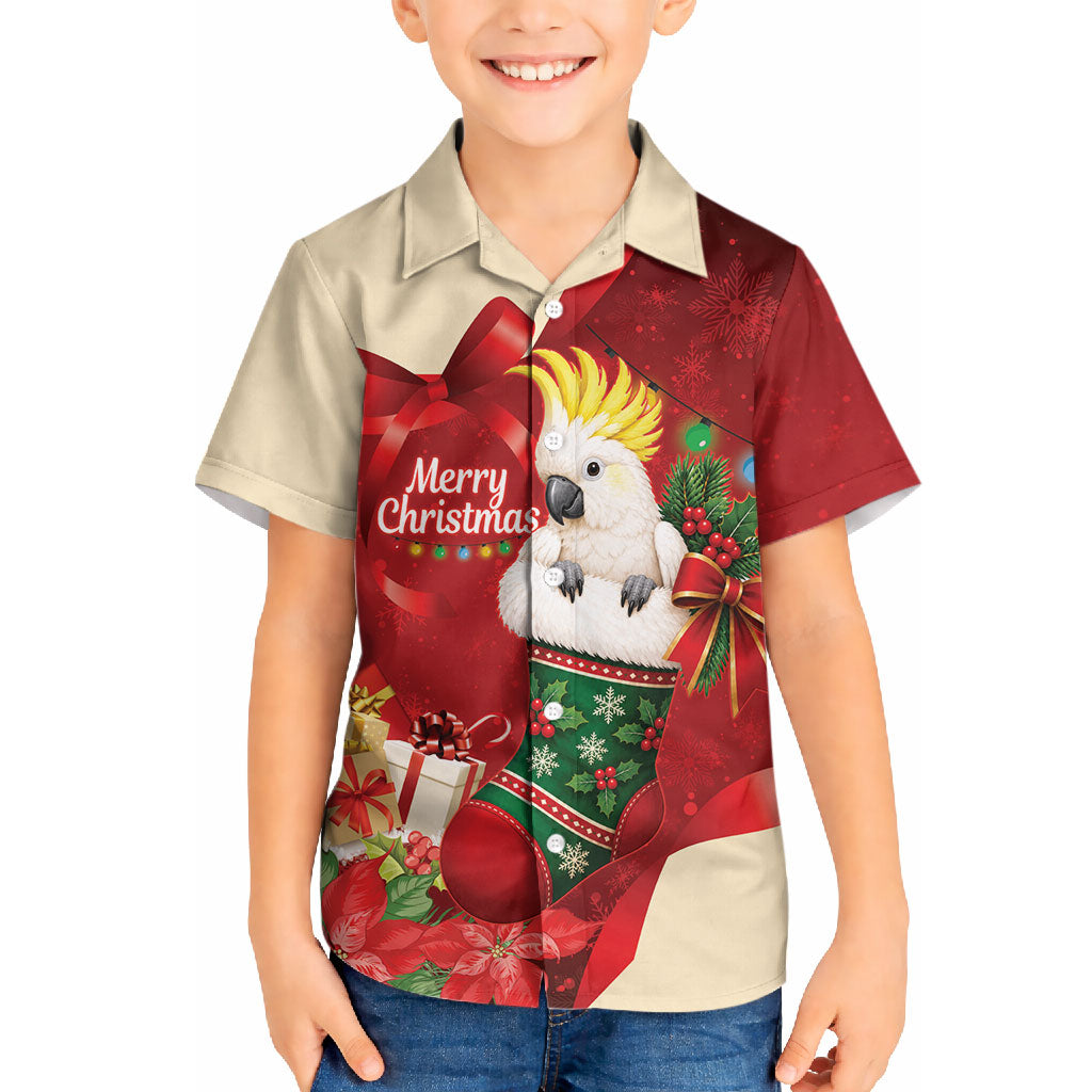 Sulphur-crested Cockatoo Christmas Australia Hawaiian Shirt Aussie Xmas Sock Coquette Bow