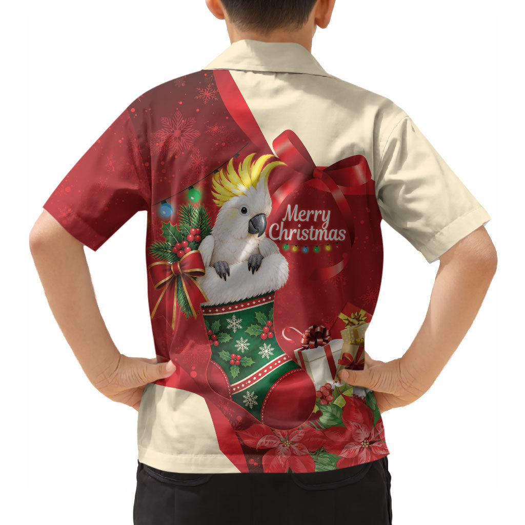 Sulphur-crested Cockatoo Christmas Australia Hawaiian Shirt Aussie Xmas Sock Coquette Bow