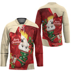 Sulphur-crested Cockatoo Christmas Australia Hockey Jersey Aussie Xmas Sock Coquette Bow
