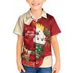 Sulphur-crested Cockatoo Christmas Australia Kid Hawaiian Shirt Aussie Xmas Sock Coquette Bow