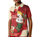 Sulphur-crested Cockatoo Christmas Australia Kid Polo Shirt Aussie Xmas Sock Coquette Bow