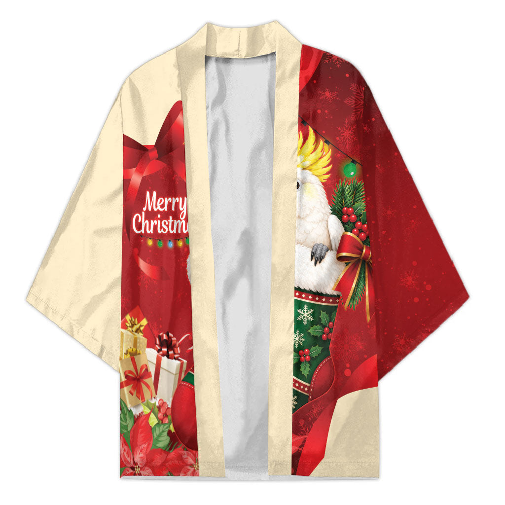 Sulphur-crested Cockatoo Christmas Australia Kimono Aussie Xmas Sock Coquette Bow