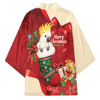 Sulphur-crested Cockatoo Christmas Australia Kimono Aussie Xmas Sock Coquette Bow
