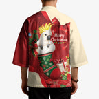 Sulphur-crested Cockatoo Christmas Australia Kimono Aussie Xmas Sock Coquette Bow