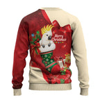 Sulphur-crested Cockatoo Christmas Australia Ugly Christmas Sweater Aussie Xmas Sock Coquette Bow