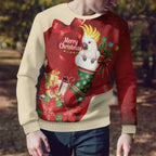 Sulphur-crested Cockatoo Christmas Australia Ugly Christmas Sweater Aussie Xmas Sock Coquette Bow
