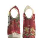 Sulphur-crested Cockatoo Christmas Australia Christmas Knitted V-Neck Vest Aussie Xmas Sock Coquette Bow