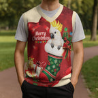 Sulphur-crested Cockatoo Christmas Australia Christmas Knitted V-Neck Vest Aussie Xmas Sock Coquette Bow
