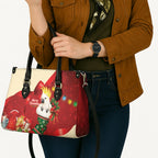 Sulphur-crested Cockatoo Christmas Australia Leather Bag Aussie Xmas Sock Coquette Bow