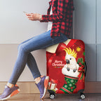Sulphur-crested Cockatoo Christmas Australia Luggage Cover Aussie Xmas Sock Coquette Bow