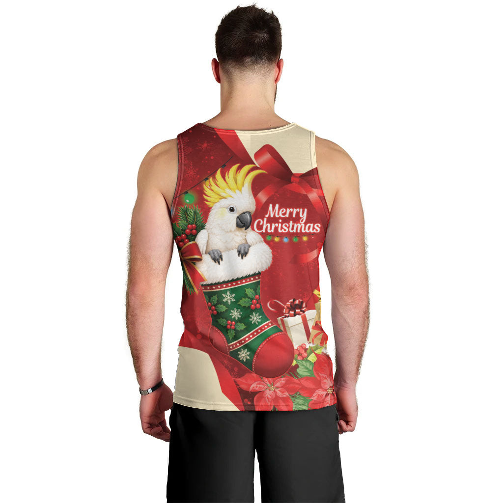 Sulphur-crested Cockatoo Christmas Australia Men Tank Top Aussie Xmas Sock Coquette Bow