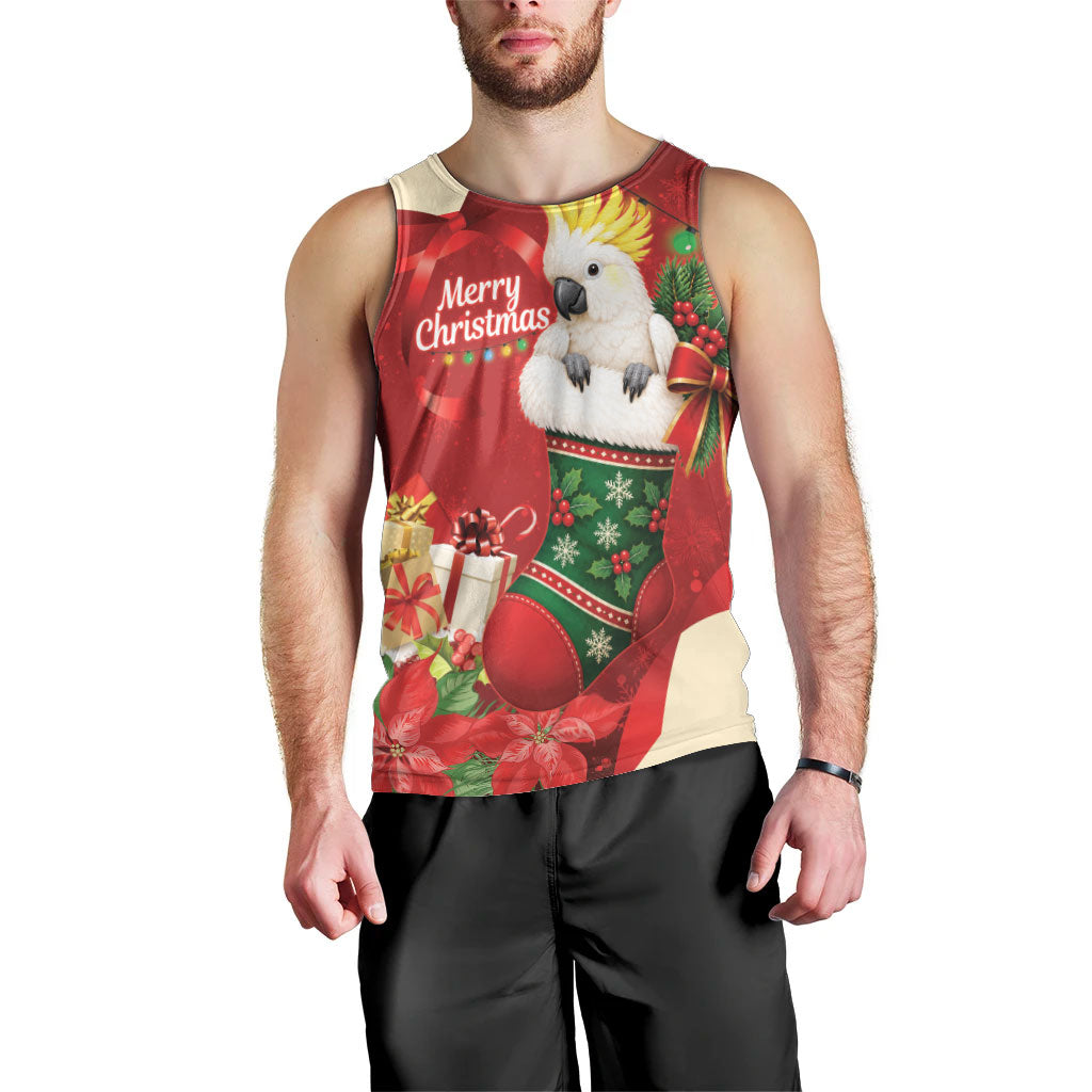 Sulphur-crested Cockatoo Christmas Australia Men Tank Top Aussie Xmas Sock Coquette Bow