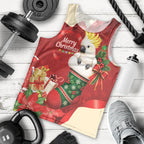 Sulphur-crested Cockatoo Christmas Australia Men Tank Top Aussie Xmas Sock Coquette Bow