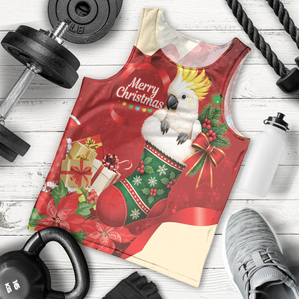 Sulphur-crested Cockatoo Christmas Australia Men Tank Top Aussie Xmas Sock Coquette Bow