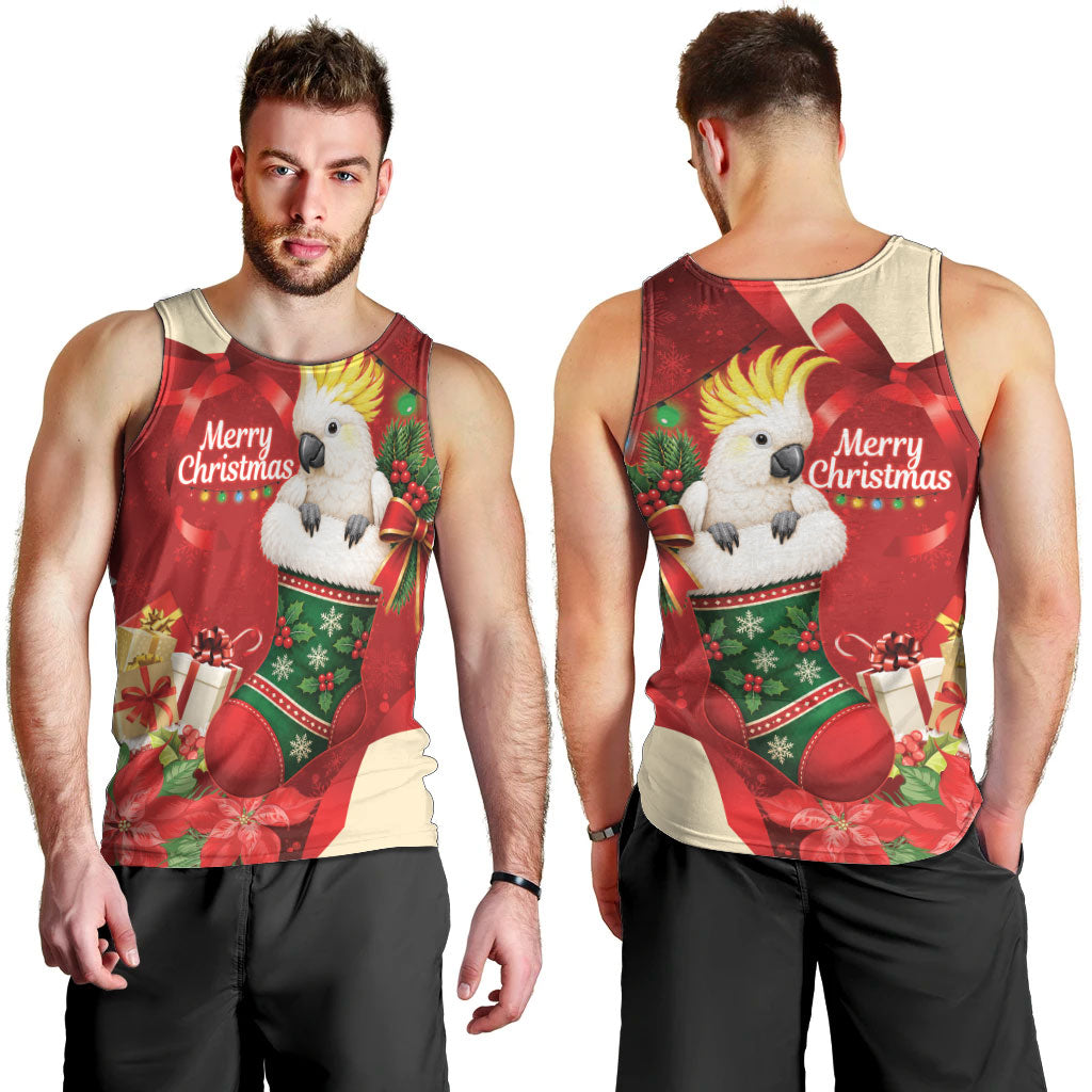 Sulphur-crested Cockatoo Christmas Australia Men Tank Top Aussie Xmas Sock Coquette Bow