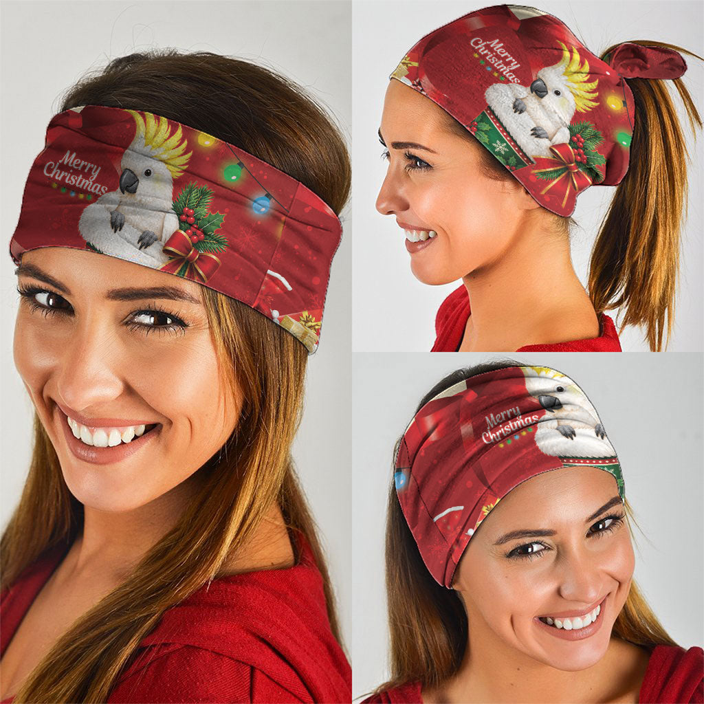 Sulphur-crested Cockatoo Christmas Australia Neck Gaiter Aussie Xmas Sock Coquette Bow
