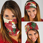 Sulphur-crested Cockatoo Christmas Australia Neck Gaiter Aussie Xmas Sock Coquette Bow