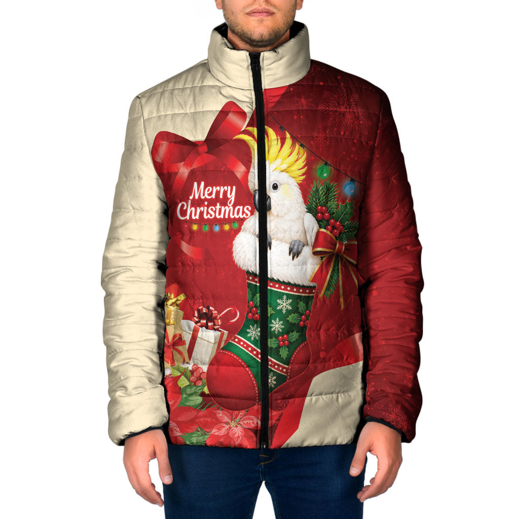 Sulphur-crested Cockatoo Christmas Australia Padded Jacket Aussie Xmas Sock Coquette Bow