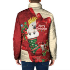 Sulphur-crested Cockatoo Christmas Australia Padded Jacket Aussie Xmas Sock Coquette Bow