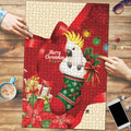 Sulphur-crested Cockatoo Christmas Australia Puzzle Aussie Xmas Sock Coquette Bow