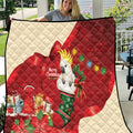 Sulphur-crested Cockatoo Christmas Australia Quilt Aussie Xmas Sock Coquette Bow