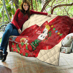 Sulphur-crested Cockatoo Christmas Australia Quilt Aussie Xmas Sock Coquette Bow