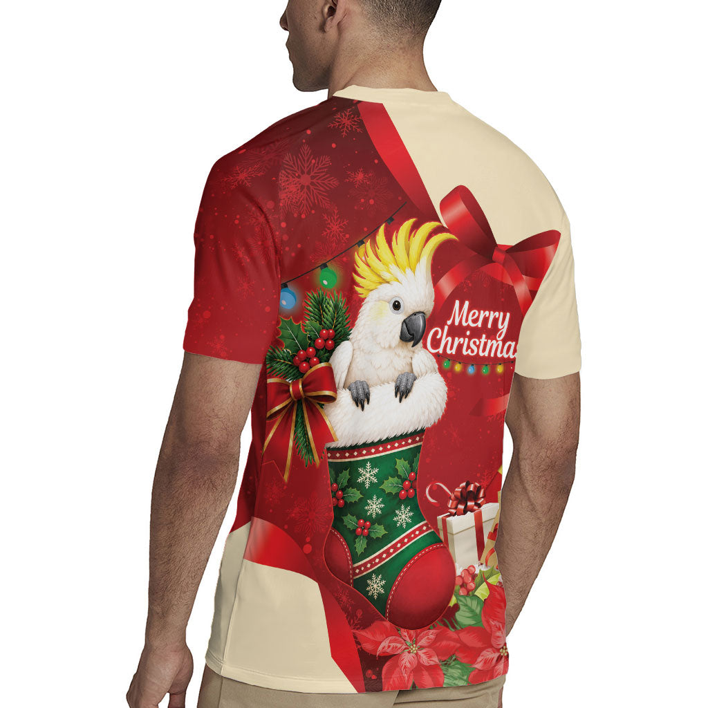 Sulphur-crested Cockatoo Christmas Australia Rugby Jersey Aussie Xmas Sock Coquette Bow