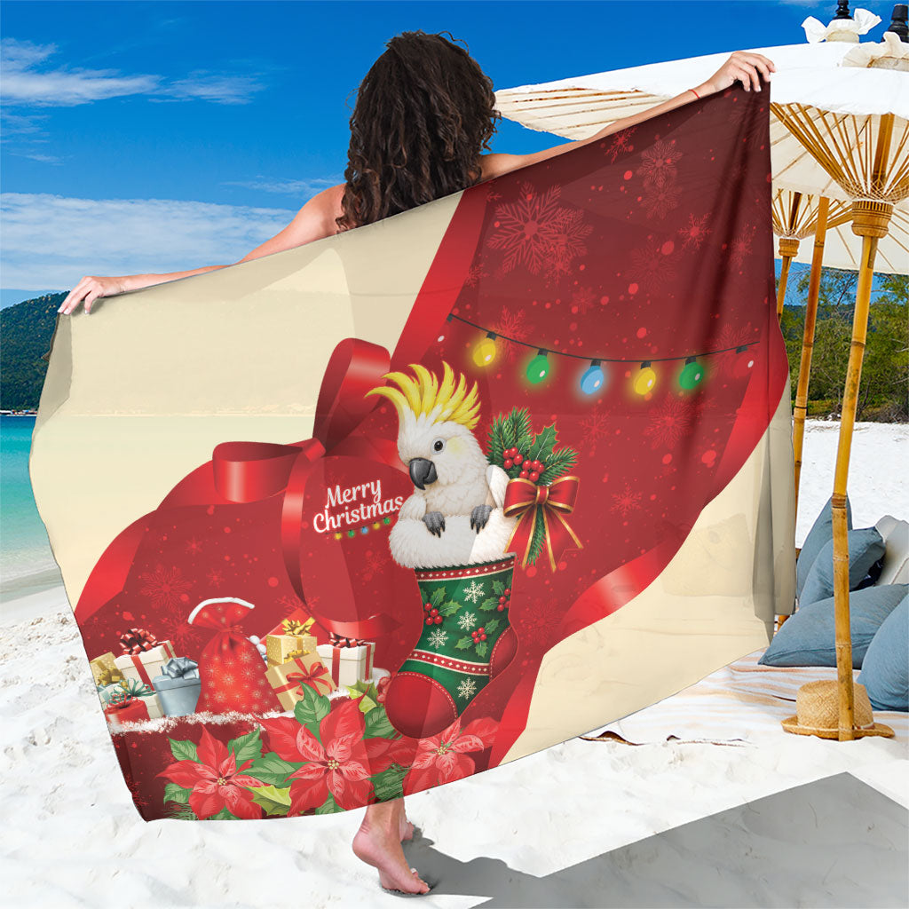 Sulphur-crested Cockatoo Christmas Australia Sarong Aussie Xmas Sock Coquette Bow