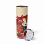 Sulphur-crested Cockatoo Christmas Australia Skinny Tumbler Aussie Xmas Sock Coquette Bow