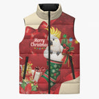 Sulphur-crested Cockatoo Christmas Australia Sleeveless Puffer Jacket Aussie Xmas Sock Coquette Bow