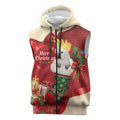 Sulphur-crested Cockatoo Christmas Australia Sleeveless Zip Hoodie Aussie Xmas Sock Coquette Bow