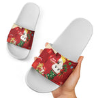 Sulphur-crested Cockatoo Christmas Australia Slide Sandals Aussie Xmas Sock Coquette Bow