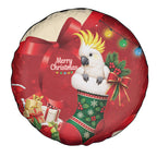 Sulphur-crested Cockatoo Christmas Australia Spare Tire Cover Aussie Xmas Sock Coquette Bow