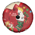 Sulphur-crested Cockatoo Christmas Australia Spare Tire Cover Aussie Xmas Sock Coquette Bow