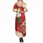 Sulphur-crested Cockatoo Christmas Australia Summer Maxi Dress Aussie Xmas Sock Coquette Bow