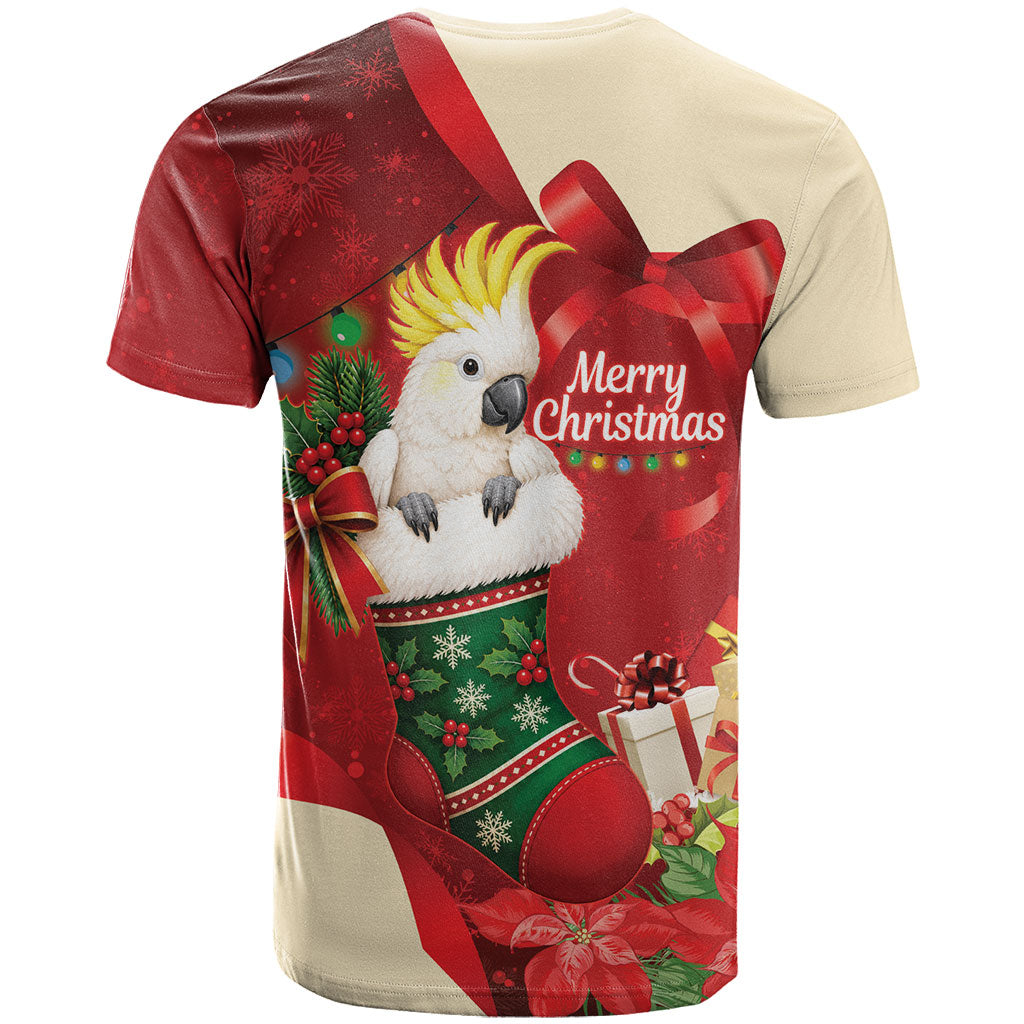 Sulphur-crested Cockatoo Christmas Australia T Shirt Aussie Xmas Sock Coquette Bow