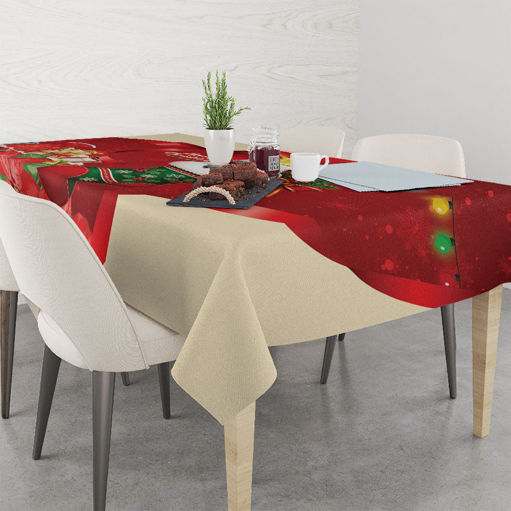 Sulphur-crested Cockatoo Christmas Australia Tablecloth Aussie Xmas Sock Coquette Bow