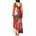 Sulphur-crested Cockatoo Christmas Australia Tank Maxi Dress Aussie Xmas Sock Coquette Bow