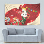 Sulphur-crested Cockatoo Christmas Australia Tapestry Aussie Xmas Sock Coquette Bow