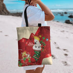 Sulphur-crested Cockatoo Christmas Australia Tote Bag Aussie Xmas Sock Coquette Bow