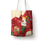 Sulphur-crested Cockatoo Christmas Australia Tote Bag Aussie Xmas Sock Coquette Bow