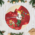 Sulphur-crested Cockatoo Christmas Australia Tree Skirt Aussie Xmas Sock Coquette Bow